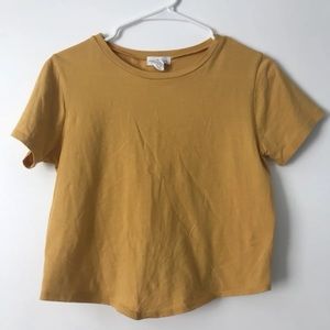 Yellow crop top